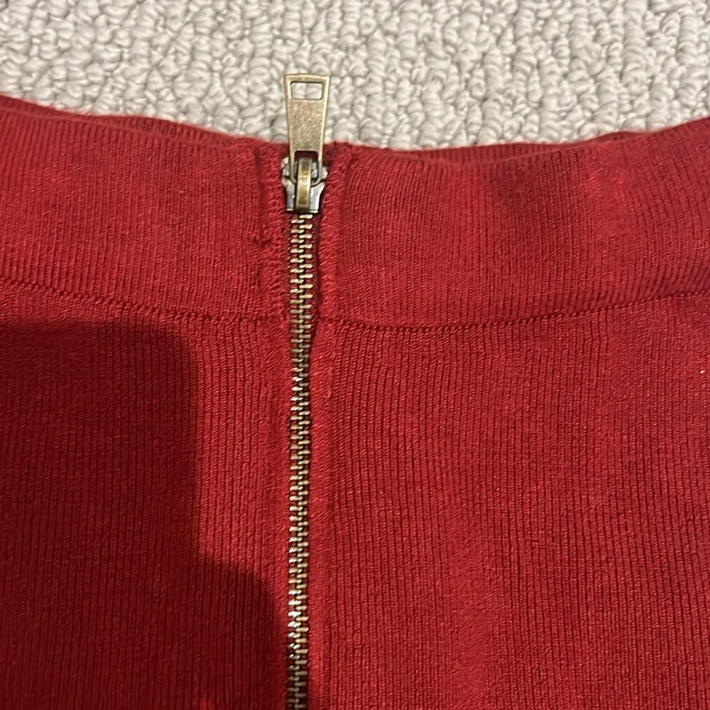 Forever 21 Red Pencil Skirt with Zipper - Picture 3 of 4